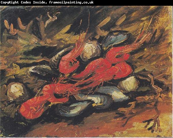 Vincent Van Gogh Still Life with Mussels and Shrimp